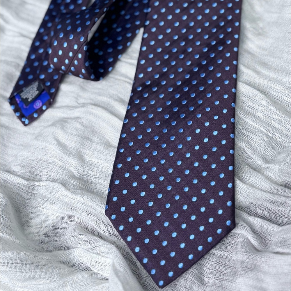 Ted Baker Espresso and Periwinkle Dot Tie